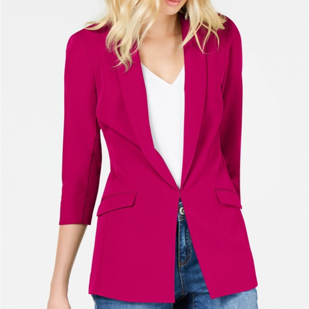 INC international concept bold strawberry blazer